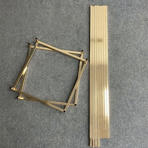 Wedding <strong>Gold</strong> Rectangle <strong>Backdrop</strong> Stand Tall Flower Rack Plinth <strong>Backdrop</strong> for Wedding Event Decorations - Product Image 3