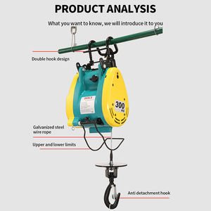 <span class=keywords><strong>Mini</strong></span> Type haute qualité 100kg /300kg /500kg outils de grue petit <span class=keywords><strong>treuil</strong></span> électrique ascenseur petite grue diamantée - Product Image 2