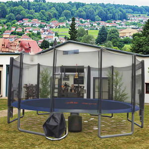 16 Fuß Professionelles Faltbares Fitness-Trampolin für Kinder und Erwachsene, Groß, mit Stahlschutz, für Zuhause und Draußen, Langlebig, Sport, Springen, für Mädchen - Product Image 4