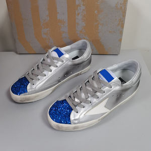 Baskets de créateur en cuir véritable, style rétro, plates, à lacets, de marque, chaussures de sport vintage unisexe Super <span class=keywords><strong>Star</strong></span> vulcanisées, célèbres, effet vieilli - Product Image 3
