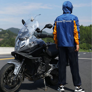 <strong>Women's</strong> &amp; Men's Reflective Rain Jacket Coat PU Material Waterproof <strong>Nylon</strong> Split <strong>Raincoat</strong> Pants Suit <strong>for</strong> Work Hiking &amp; Fishing - Product Image 5
