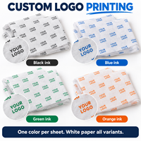 Kertas Tisu Logo Rangkaian Bunga Lotus Berlian 17gsm 50x70cm Lembaran Putih untuk Kemasan Hadiah Pakaian Sepatu