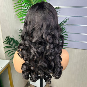 วิกผมลอนลูกไม้แบบยุโรปและอเมริกาผมหยิกยาวปานกลางระบายอากาศได้ดี5*5 - Product Image 2