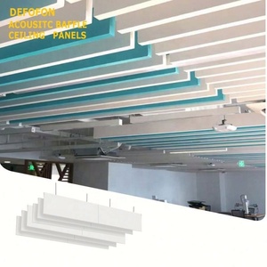 Panneaux acoustiques absorbants le son fabriqués en Chine, panneaux de <span class=keywords><strong>plafond</strong></span> à suspension verticale, faciles à installer - Product Image 5