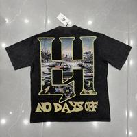 T-shirt à manches courtes pour homme Life Hustlers, nouveau motif imprimé, lettres en strass, style streetwear hip-hop, noir