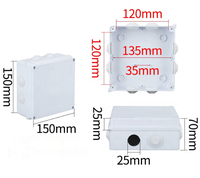 Boîtier électrique en plastique ABS PP étanche IP65 pour intérieur, boîte de jonction OEM, boîtiers électriques étanches pour extérieur avec trous personnalisés