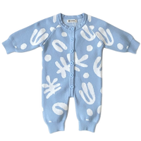 Combinaison pour enfants en pointelle unie, style personnalisé, faible MOQ, vêtements pour enfants en bas âge, automne-hiver, décontractée, combinaison pour enfants