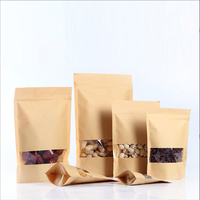 Sachet en papier kraft laminé refermable personnalisable et recyclable, impression héliogravure, qualité alimentaire, pour nouilles, riz, thé, petit format blanc