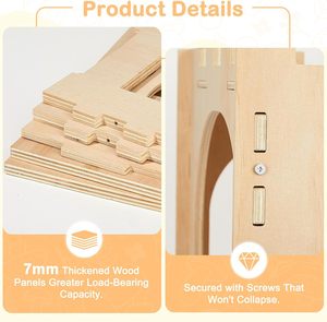 Casa de Madera para Conejos, <span class=keywords><strong>Castillo</strong></span> Escondite Grande para Interiores, Caseta para Conejillos de Indias, Jaula para Conejos, Accesorios para Hámster y <span class=keywords><strong>Chinchilla</strong></span> - Product Image 4