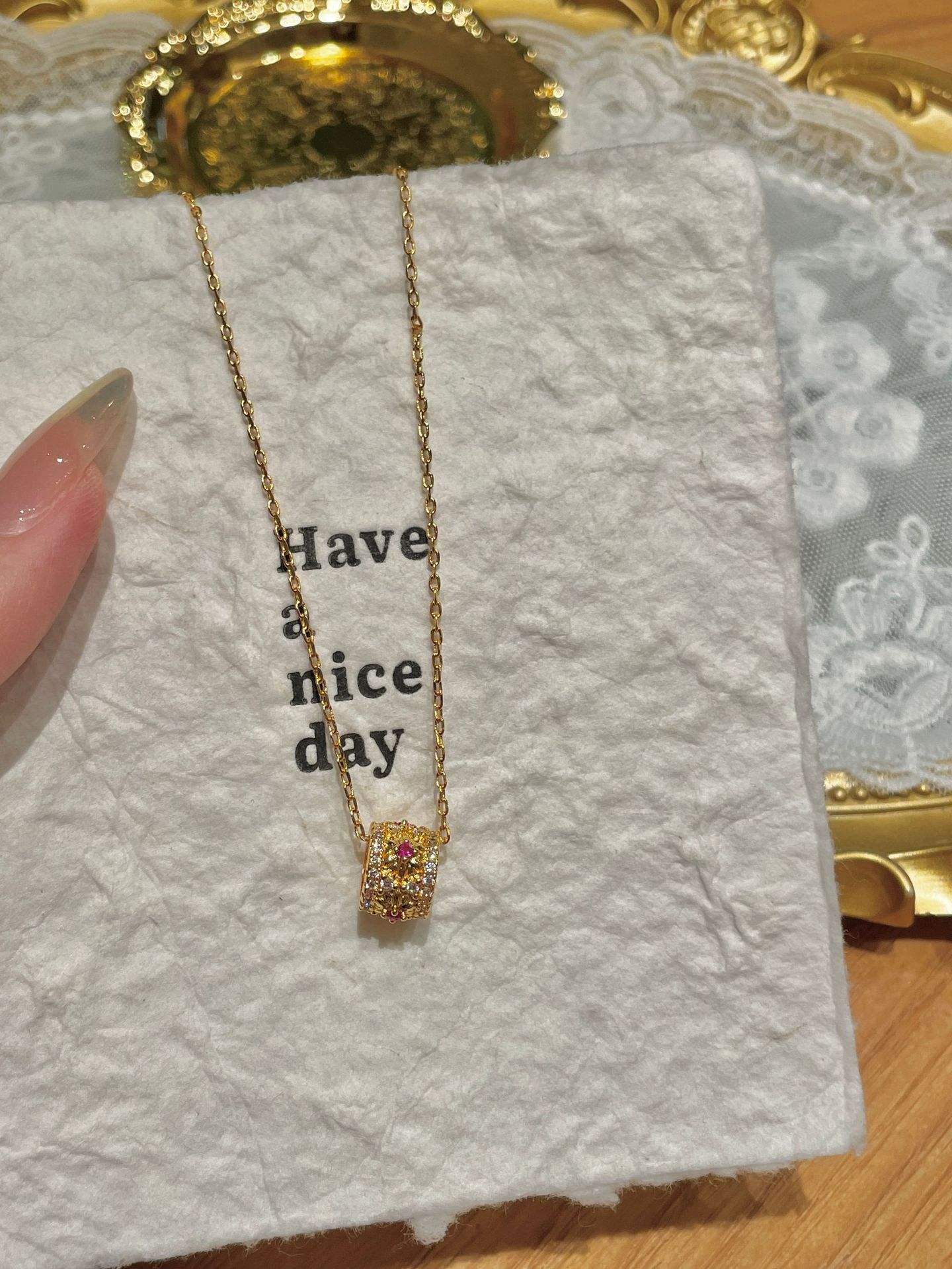 Collar Passepartout de Oro con Girasol