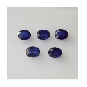 Saphir bleu de qualité supérieure 100% naturel, traité thermiquement, tailles 5x7-6x8 mm, couleur bleue, pierre précieuse en vrac pour la fabrication de bijoux, meilleur prix - Product Image 1