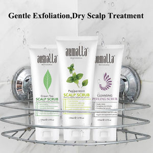 Privare produk perawatan kulit kepala Label sampo Anti ketombe membersihkan pengelupasan mengupas detoks Peppermint Scrub kulit kepala - Product Image 3