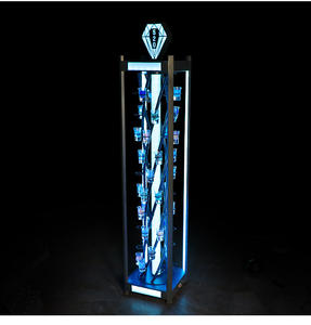 Exhibidor de Vasos de Chupito Giratorio con Luces LED, Acrílico Ecológico, Diseño Contemporáneo, para Bares y Discotecas, Multi-Nivel, para Cócteles - Product Image 1