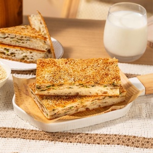 Pan de Sésamo con Cebolletas de Shanghái, Masa Madura Congelada, Listo para Venta al por Menor, Paquete a Granel, Dim Sum Tradicional - Product Image 4