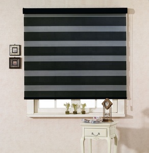 100% Polyester Filtrant la Lumière Double <span class=keywords><strong>Store</strong></span> Horizontal Roulant Zèbre Stores - Product Image 6