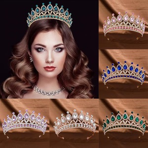 Tiara de Novia de Lujo con Diseño Nuevo <span class=keywords><strong>2022</strong></span>, Chapada en Oro, Corona para el Día de San Valentín con Cristales y Diamantes de Imitación, 16 cm, Accesorios para Niñas - Product Image 2