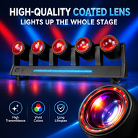 Barre de lumière LED mobile double face 10x80W RGBW DMX512, éclairage de scène activé par le son pour DJ, discothèque, concert