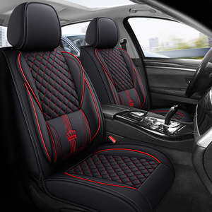 Custom Beige <span class=keywords><strong>pelle</strong></span> Napa <span class=keywords><strong>coprisedili</strong></span> universali Set cinque posti Set accessorio interno originale per la decorazione d'interni auto - Product Image 2