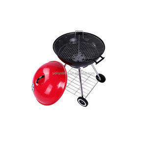 Superventas 14 16 18 22 pulgadas Hervidor de agua Parrilla Carbón en forma de manzana <span class=keywords><strong>Barbacoa</strong></span> al aire libre Redonda con placa de cubierta Carro Ruedas Move - Product Image 1