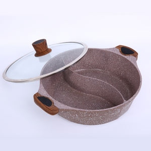 סיני סגנון אלומיניום למות ליהוק תבשיל <span class=keywords><strong>2</strong></span> תאים חם סיר עם מחיצת - Product Image 3