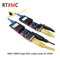 Mini convertisseur optique 10/100m Rj45 de médias de fibre de RTXMC à l'émetteur-récepteur millimètre 25km choisissent le média Co de fibre du SM 1310/1550nm de fibre