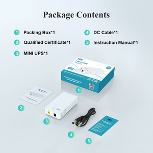 WGP 24W Mini <span class=keywords><strong>UPS</strong></span> <span class=keywords><strong>12V</strong></span> 2A Fonte de Alimentação Ininterrupta com Bateria de Lítio 18650 de 7800mAh para Roteador WiFi, Modem e Câmera - Product Image 6