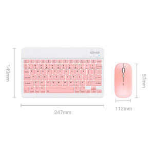 Clavier sans fil avec souris rechargeable USB-C Bluetooth, clavier et souris sans fil couleur rose - Product Image 3