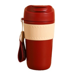 Mới 304 thép không gỉ cách điện Cup cho du lịch cao thẩm mỹ đơn giản kép uống cà phê cup dây đeo xách tay chân không ngoài trời - Product Image 1