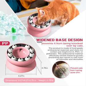 Eğlenceli Yavaş Besleyici Yuvarlak İnteraktif Ödül Bulmacası Kedi Oyuncağı Köpek ve Kedi Zeka Geliştirme PP Malzeme - Product Image 2