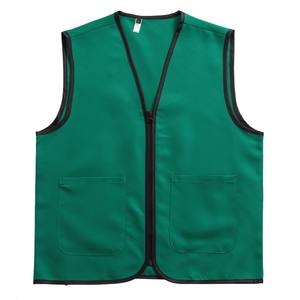 OEM 3XL Vêtements de travail d'été Gilet de travail à fermeture éclair pour employés, orange, jaune, vert, pour la publicité dans les supermarchés, les <span class=keywords><strong>bénévoles</strong></span>, impression de logos - Product Image 4