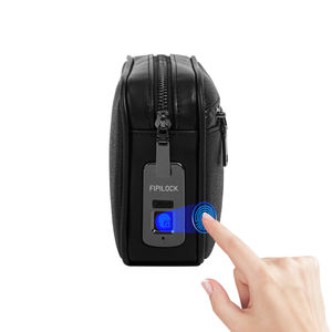 PU impermeable Huella digital Bloqueo Hombres Bolso Antirrobo Cartera de cuero genuino Vaca Ocultar Bolso de mano de negocios - Product Image 4