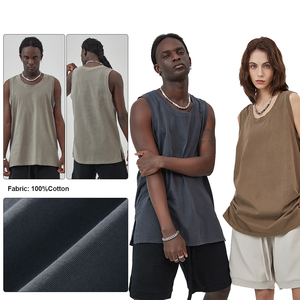 洗えるタンクトップ特大カスタムタンクトップTシャツTシャツ男性用ベスト - Product Image 3