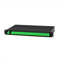 Splitter Fiber PLC DIMAN 33-Port 1x32 2x16 Optik Drawer 1U 19 Rack Mount dengan Konektor SC-APC GPRS FTTX