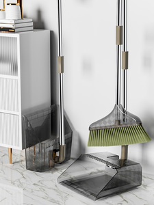 Transparentes Besen- und Kehrschaufel-Set, Premium Weiche Borsten, Haarresistent, für Haus- und Badezimmerreinigung, Kehrset - Product Image 6
