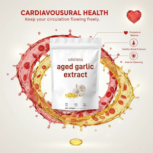 Натуральные мягкие капсулы с экстрактом выдержанного чеснока без запаха, 300 штук, добавка для здоровья сердца, снижает давление и холестерин, укрепляет иммунитет - Product Image 3