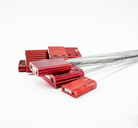 JHC018 Scellé de câble rouge 2,5 mm 30 cm |   Fil de sécurité en aluminium pour la protection des conteneurs et des marchandises des camions