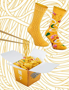 Thiết Kế Độc Đáo Tùy Chỉnh Dành Cho Người Lớn Món Quà Đầy Màu Sắc Crew Dễ Thương Ramen Vớ Vớ Mới Lạ Vớ Phụ Nữ Thực Phẩm Mì Món Quà Vớ Cho Nam Giới Giới Giới - Product Image 3