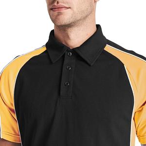 Polo de golf multicolore <span class=keywords><strong>pour</strong></span> hommes, polo à manches courtes en jersey <span class=keywords><strong>piqué</strong></span> décontracté à 3 boutons et à séchage rapide avec tissu évacuant l'humidité - Product Image 3