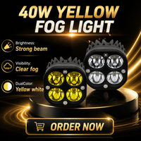 KEVANLY Work060 Spot Fog Pod Work Light Truck Car Bumper Yellow 8000LM Offroad 4X4 Auxiliary LED Driving OE STK4031B 365 Days