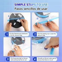 Bolsas de Almacenamiento al Vacío para Filamento con Bomba Manual/Eléctrica, Kit de Bolsas de Almacenamiento al Vacío para Filamento 3D, para Filamento PLA, ABS, PETG, Nylon, TPU