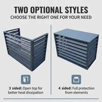 Conception personnalisée, moderne, protection de la vie privée en extérieur, imperméable, découpe laser 3D, couverture de climatiseur en aluminium pour hôtel