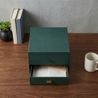 Boîte d'expédition de luxe écologique tendance en forme de tiroir magnétique en carton ondulé avec bordure dorée et impression en relief