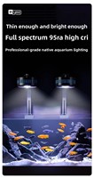 Lampe d'aquarium à spectre complet JSD WRGB UVA 35W 55W 80W 95Ra, lumière LED à CRI élevé pour aquarium planté, aquarium à poissons, aquarium à poissons d'eau douce