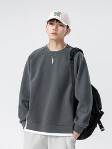 高品质秋季男士复古花棉加厚羊毛衬里宽松长袖拼接卫衣 T 恤 - Product Image 2