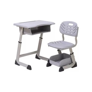 Ensemble de chaise et de bureau d'étude pliable en métal moderne et durable, mobilier scolaire pour les élèves du primaire, les enseignants, la chambre à coucher, le salon - Product Image 1