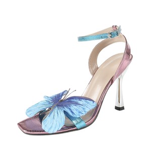 Nuevas alas de mariposa tridimensionales coloridas, de moda y elegantes, de tacón alto, con punta cuadrada, <span class=keywords><strong>Sandalias</strong></span> de tacón fino - Product Image 5