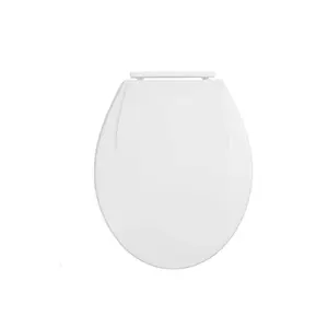 2024 Bathroom Toilet Seat White Round Soft Closing Plastic Toilet Lid Competitively Priced