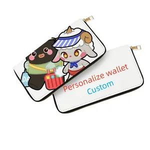 Personalized custom long design cartoon sublimation products sublimation wallet