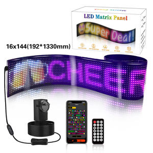 Autocollant de voiture intelligent programmable contrôlé par application, connexion Bluetooth, flexible, écran d'affichage LED pour la fenêtre arrière du véhicule, taxi - Product Image 1