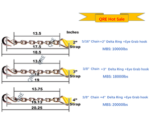 ชุดโซ่ชุบสังกะสีเหลือง เกรด G43 ขนาดตามที่แสดงในรูป รวมถึงข้อต่อเล็ก + ข้อต่อใหญ่ - Product Image 5